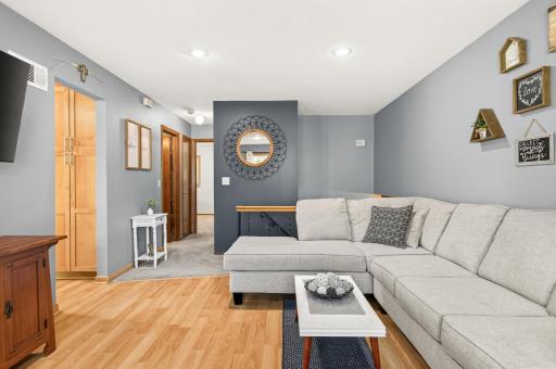 This inviting living area is perfect for everyday living or gathering with family and friends.