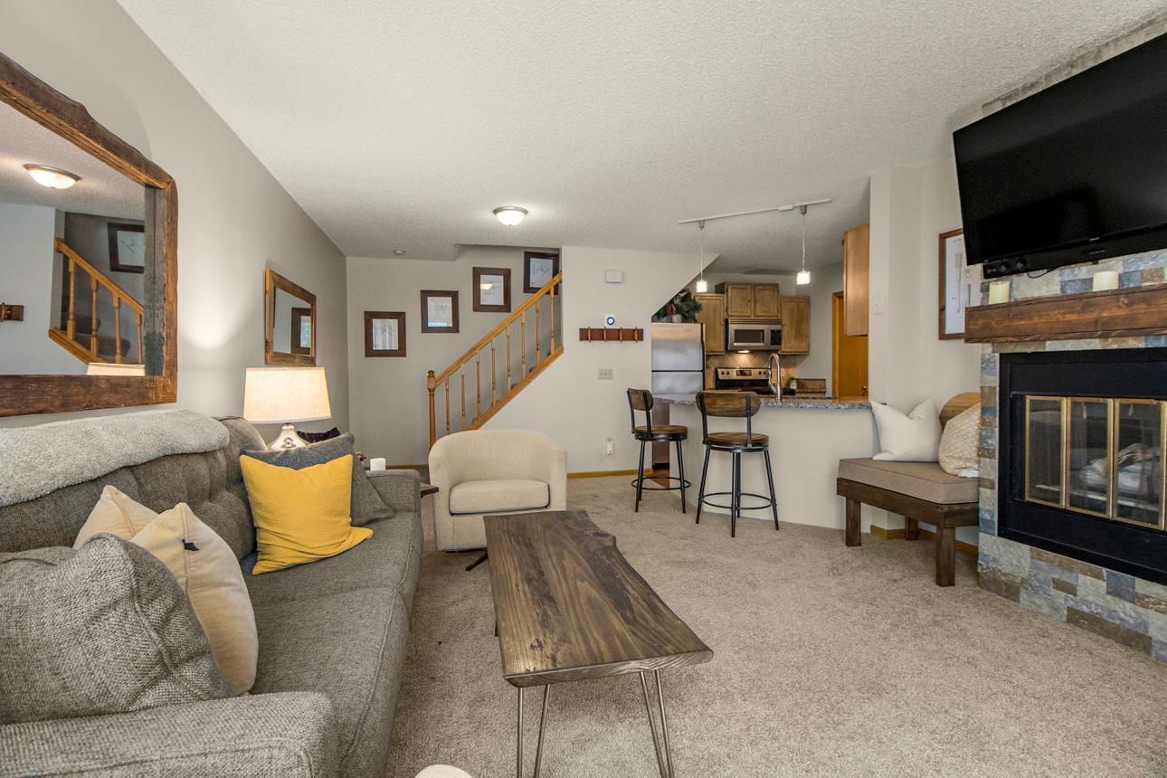 Neutral, cozy colors throughout