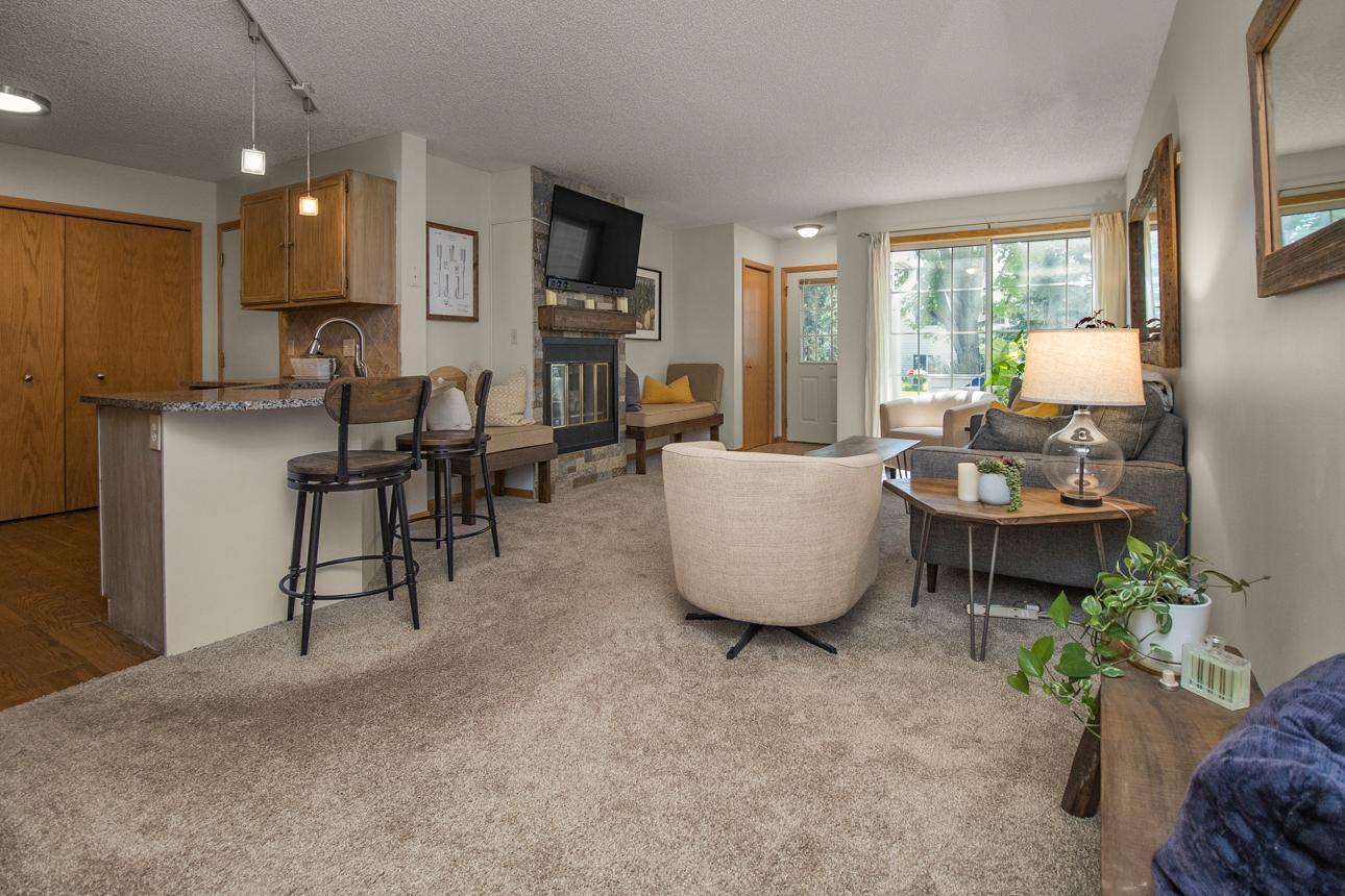 Informal dining space. Room for a table if desired.