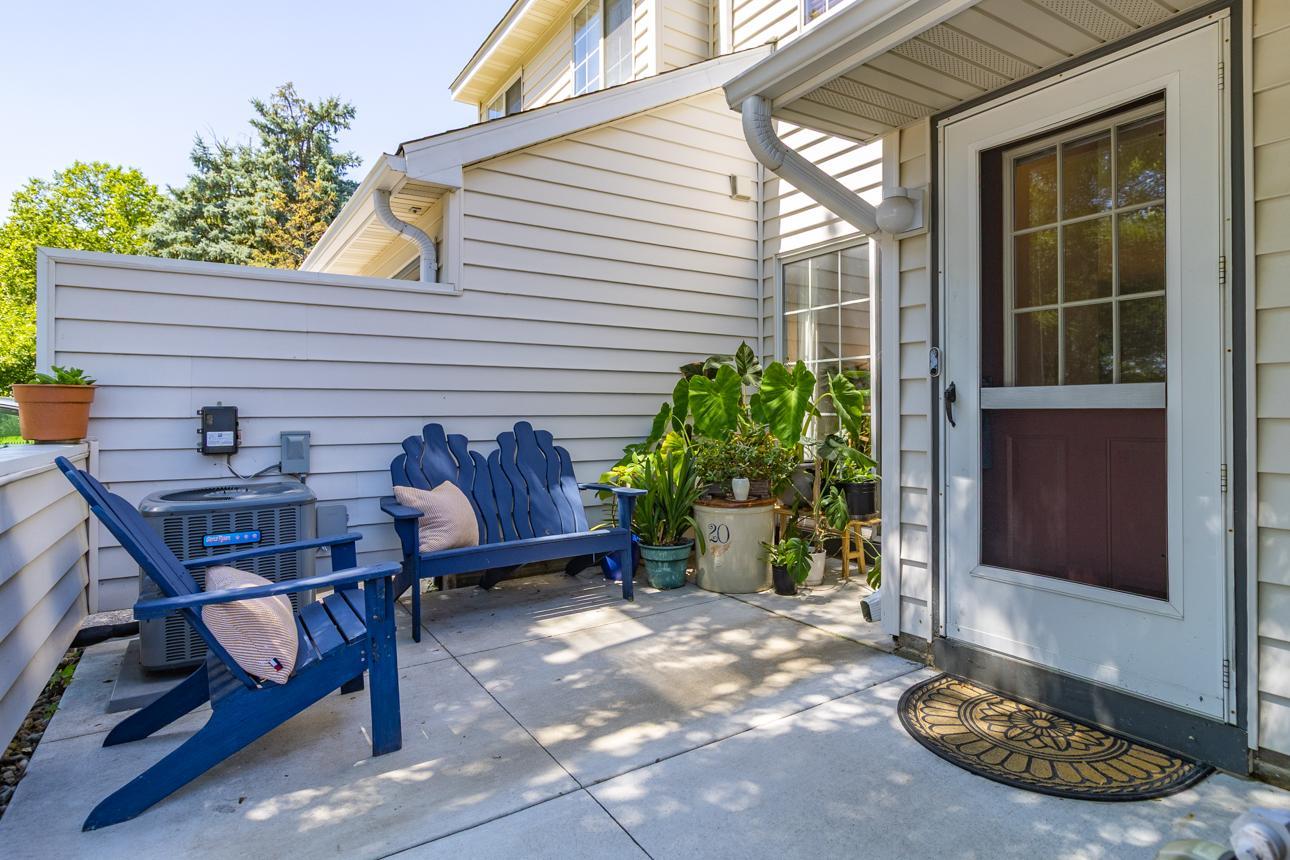 Large patio with privacy fence between you and the neighbors.