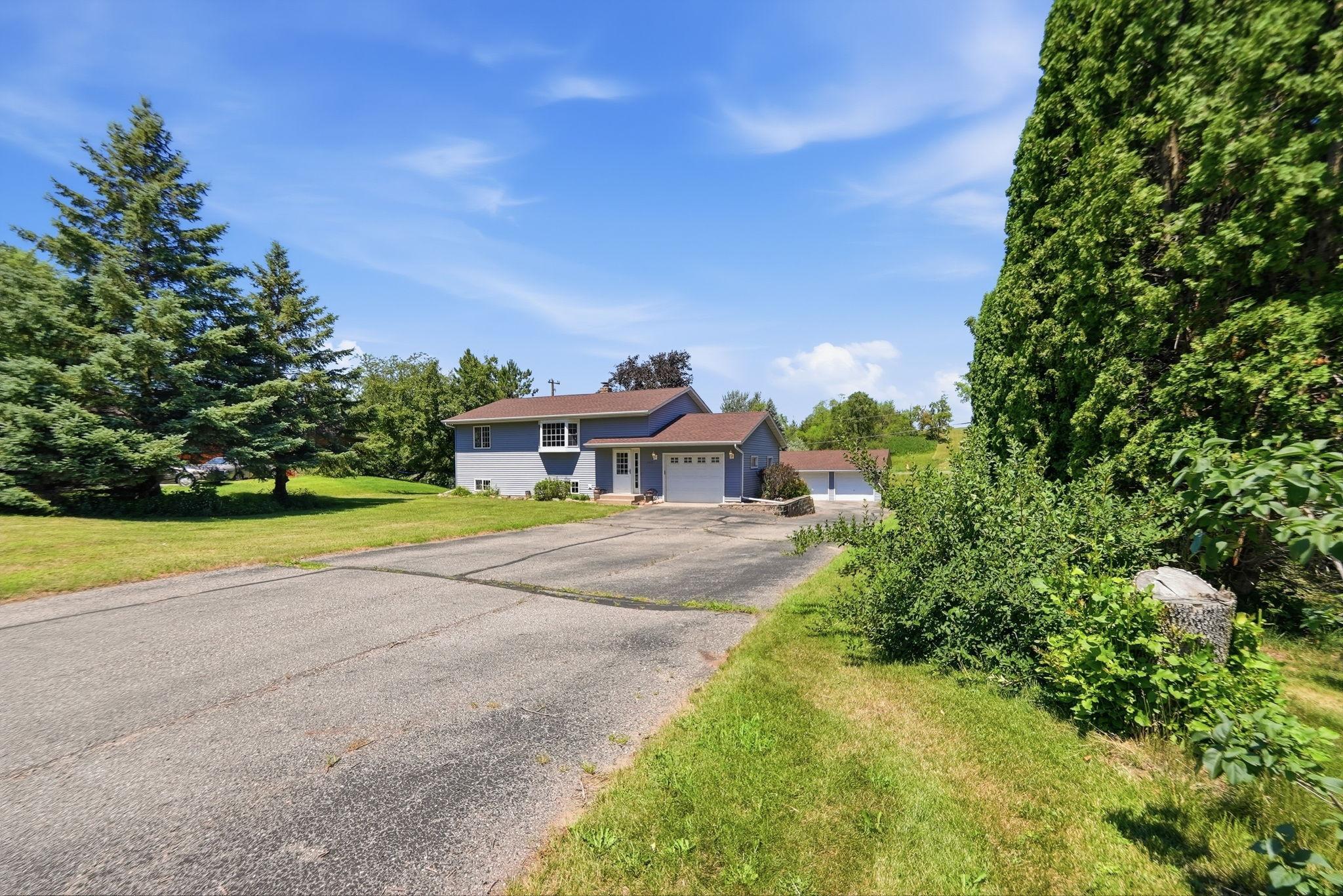 The home is set back nicely off the road