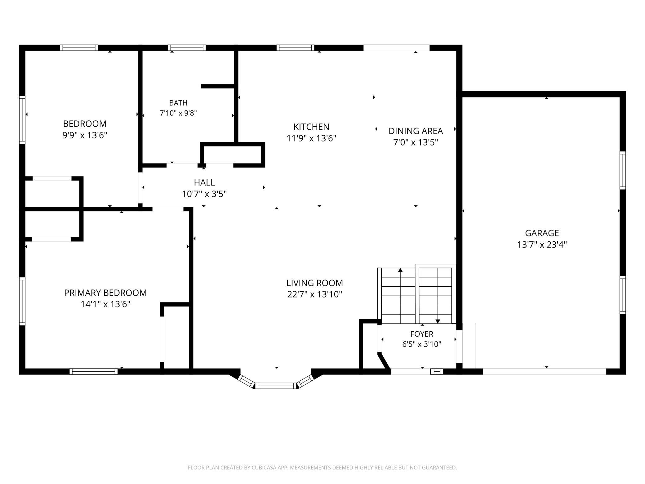 Upper level floorplan