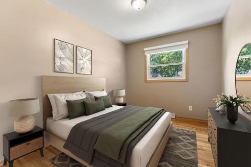 Virtually staged bedroom 3