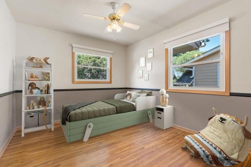 Virtually staged bedroom 2