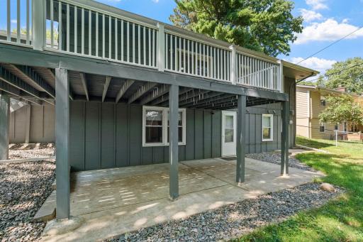 Backyard patio and deck