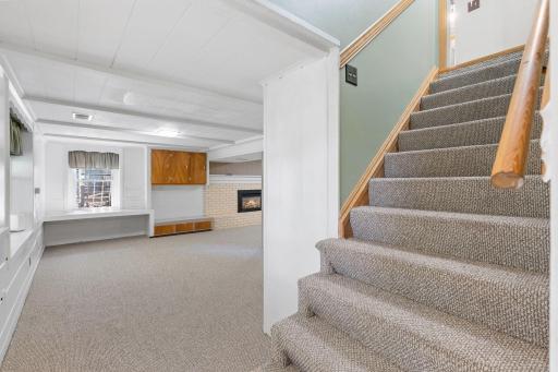 Stairs to walk out basement family room