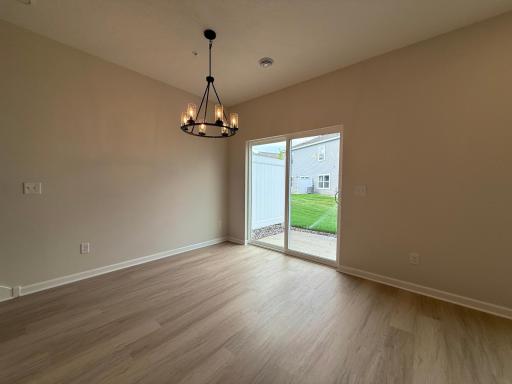 The dinette provides plenty of room and natural light