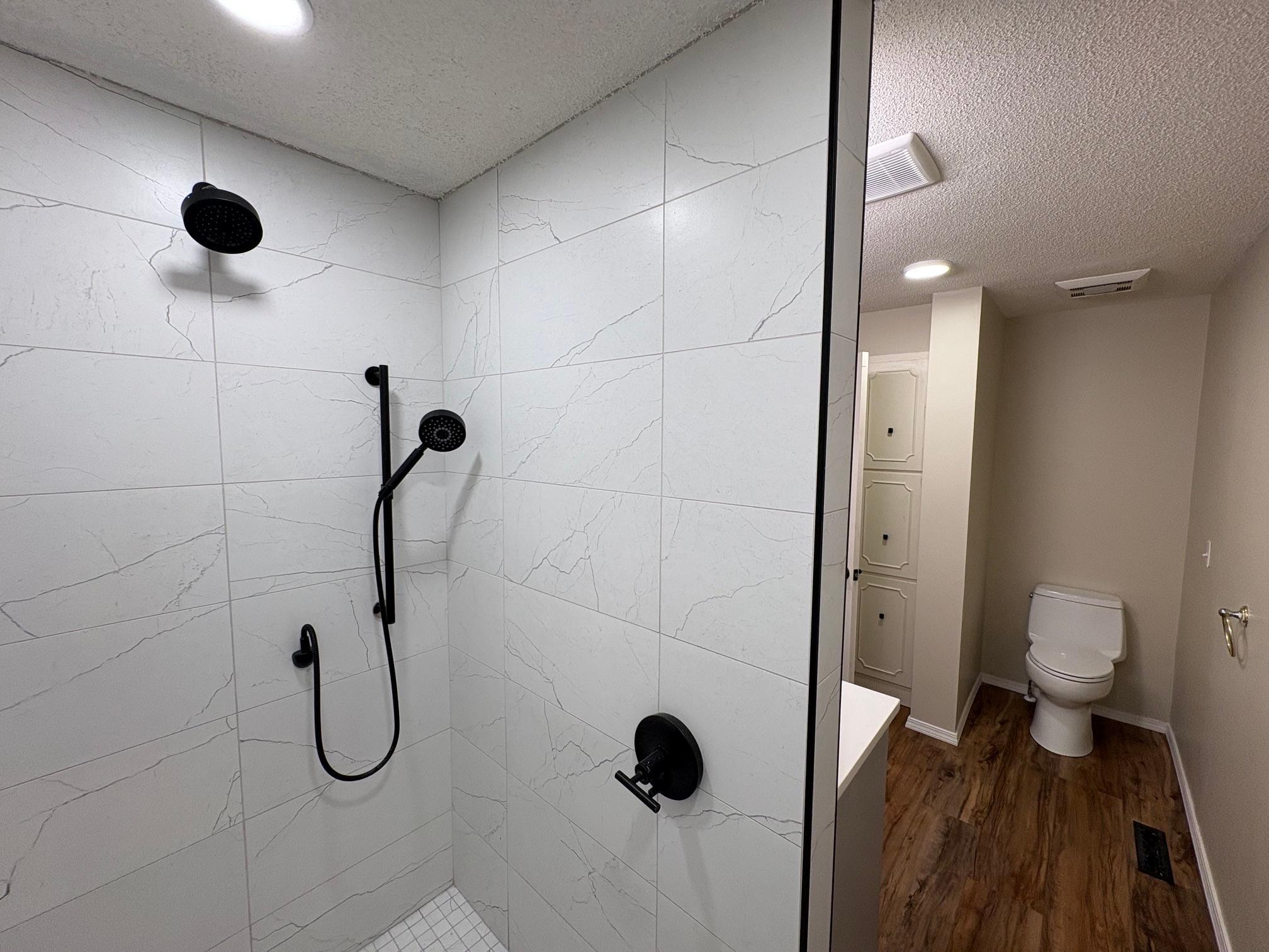 New tiled shower