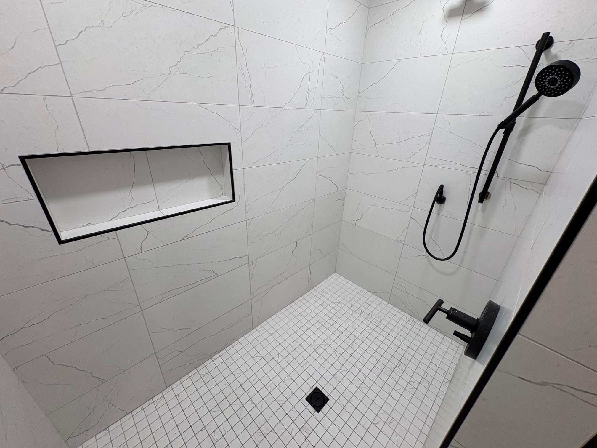 New tiled shower