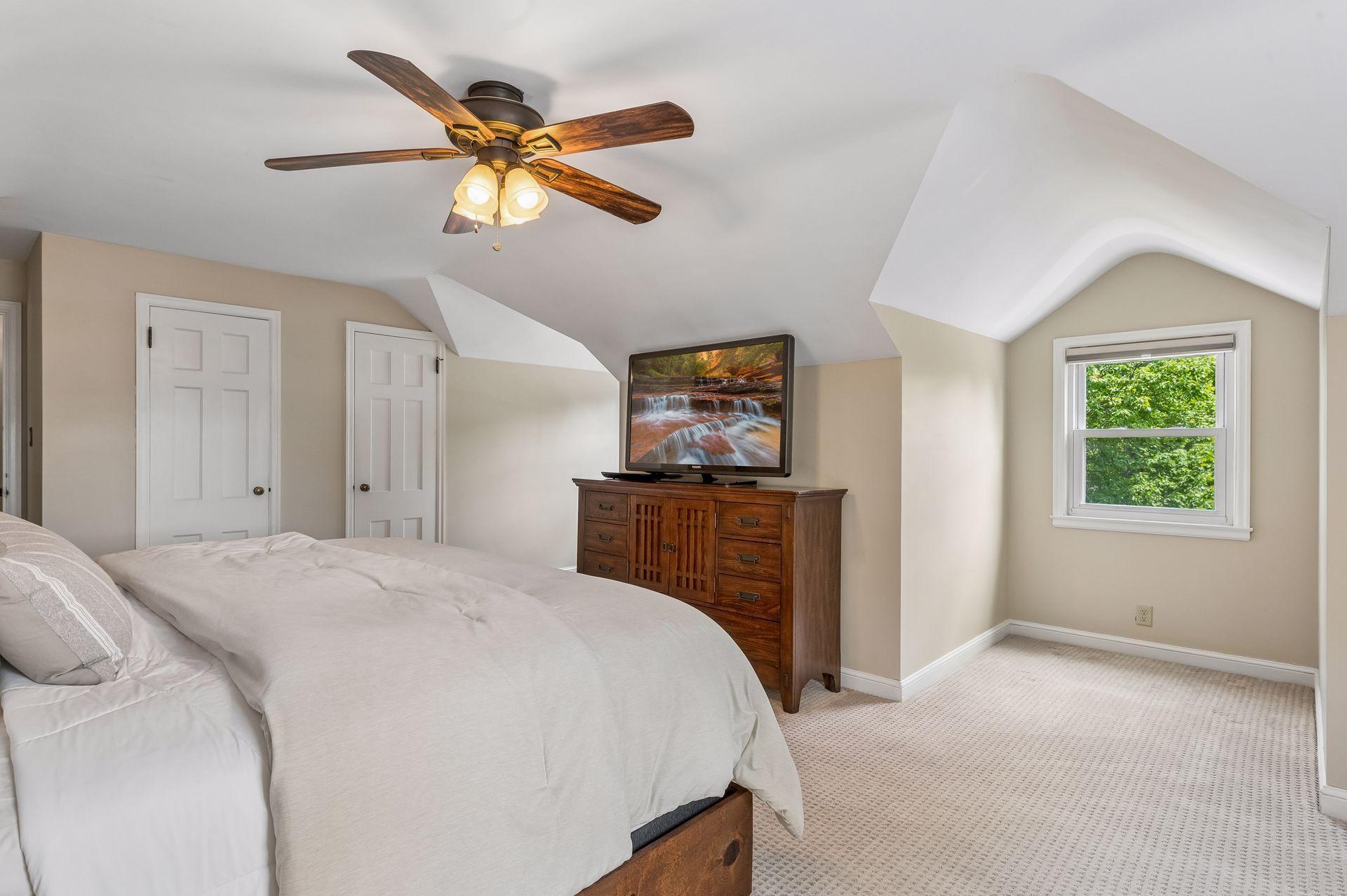 The upper level primary is spacious and a true retreat