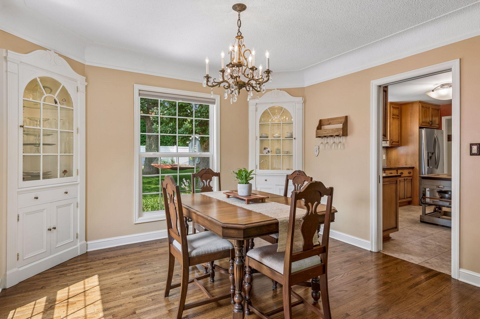 Another angle peeking into the adjoined kitchen that has been totally remodeled