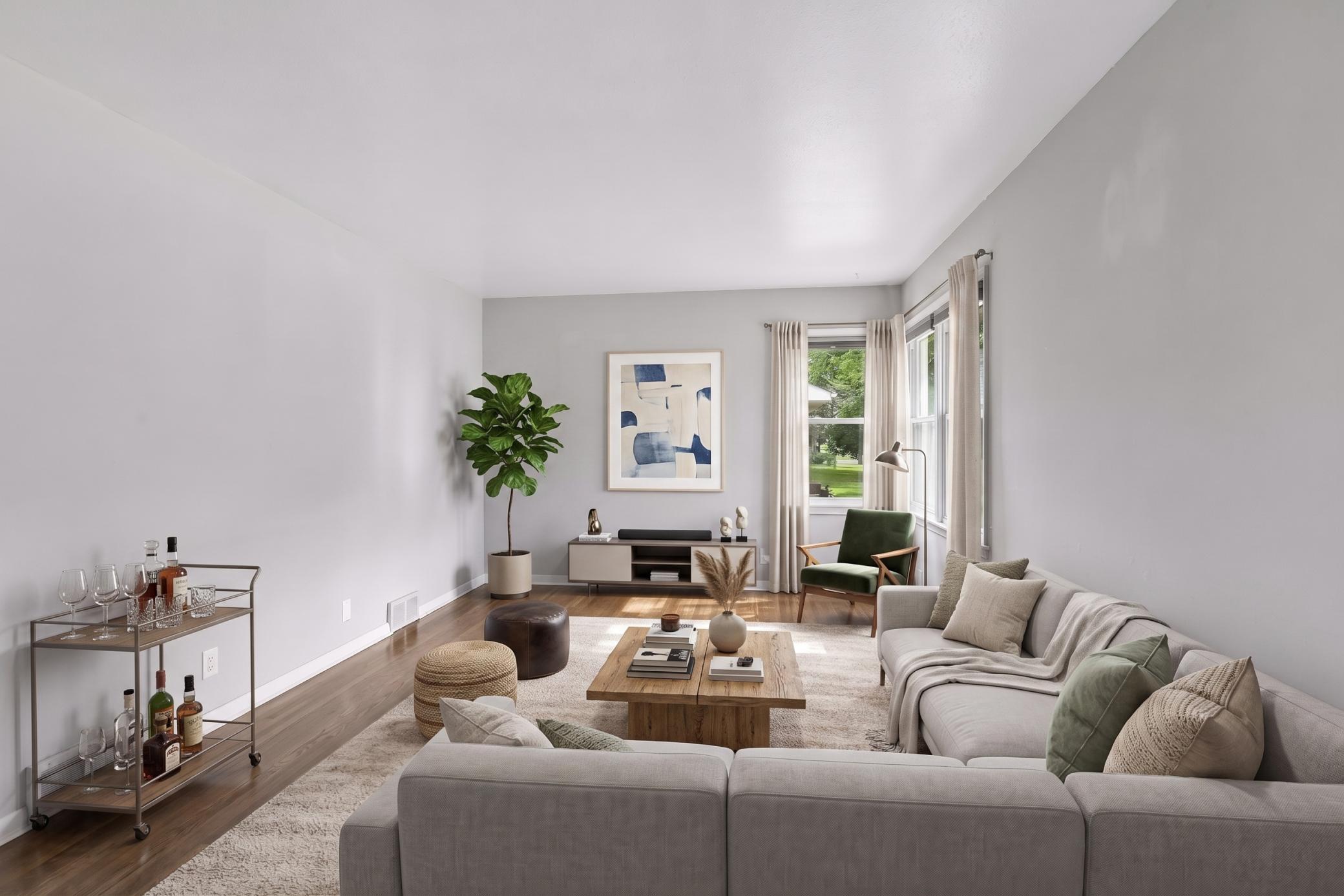 Living Room Virtually Staged