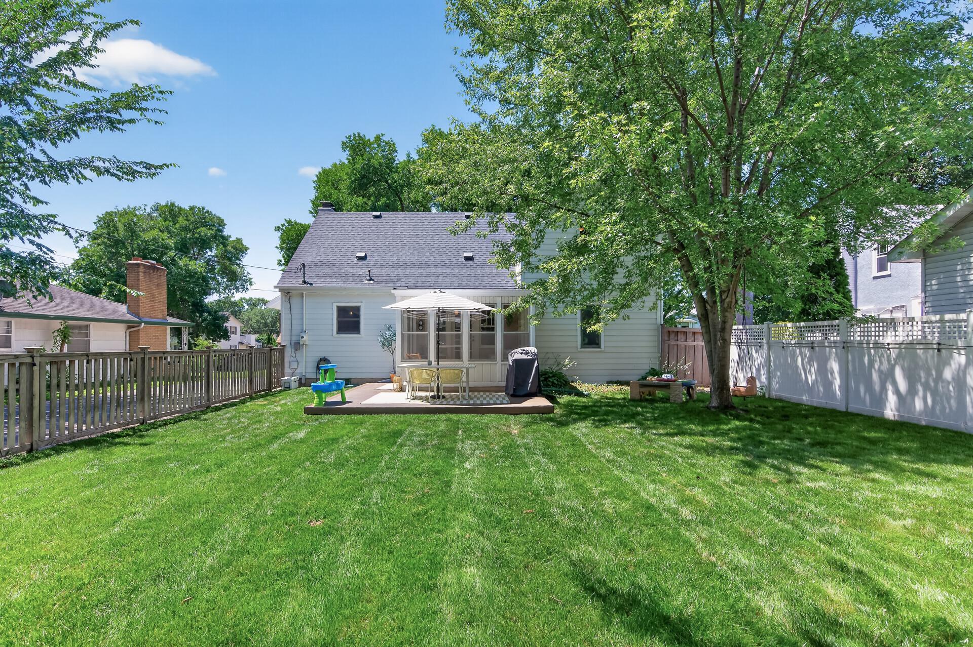Privacy-fenced yard