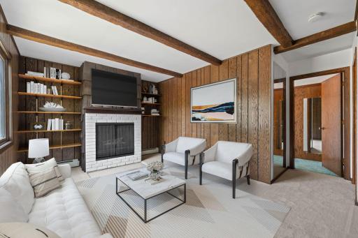 Upper level Family room. Virtually staged.