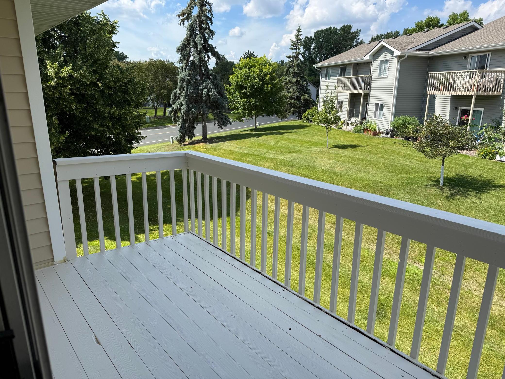 Recently painted deck