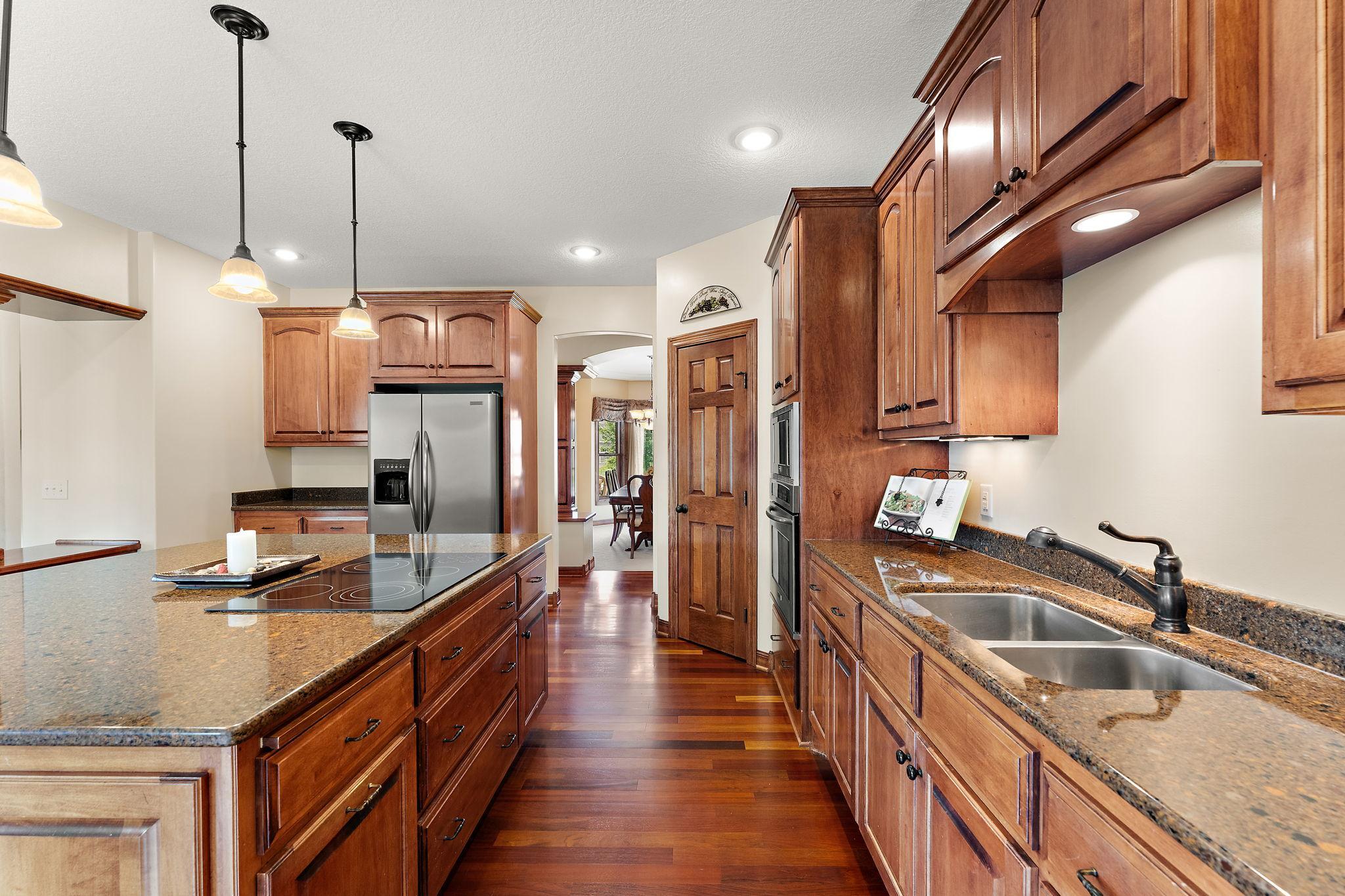 Kitchen view from informal dining space
