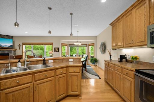 Kitchen has ample cabinetry..
