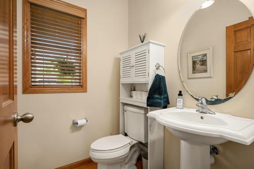 1/2 bathroom on the main level just off of the foyer.