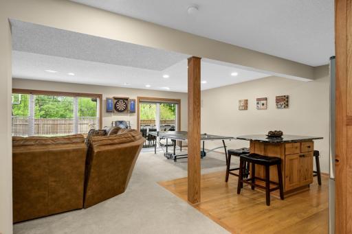 You will appreciate this walk-out lower level.