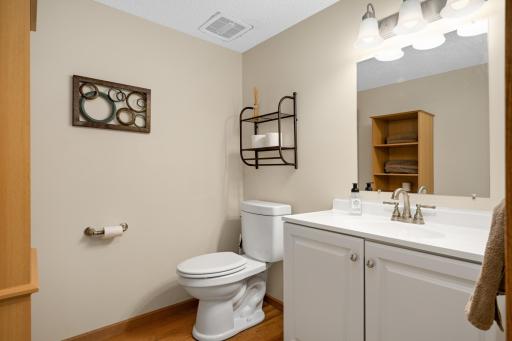 1/2 bathroom in the lower level.