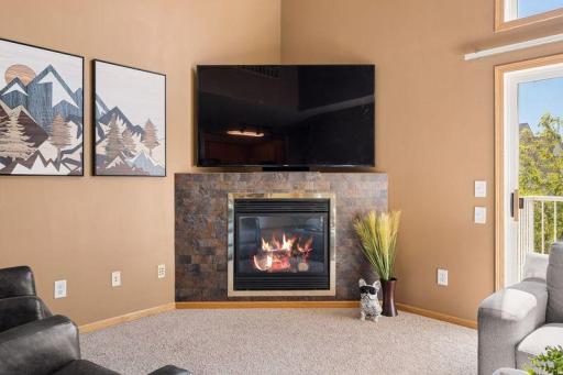 Main floor fireplace.