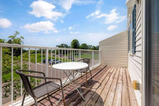 Deck off the main level.