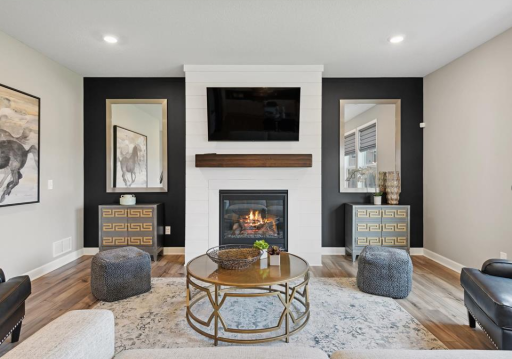 Photo is from when the home was staged as a model home.
