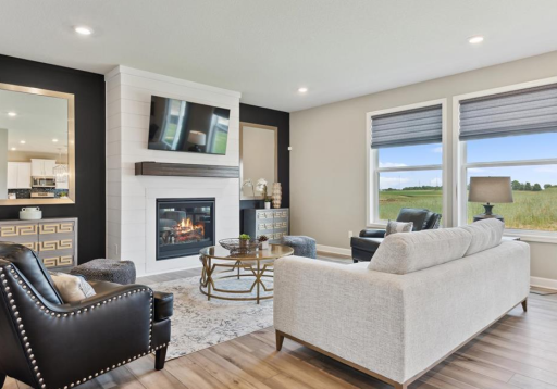 Photo is from when the home was staged as a model home.