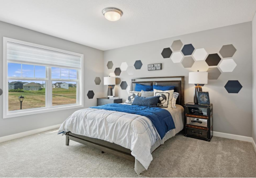 Photo is from when the home was staged as a model home.