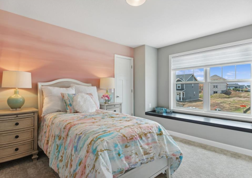Photo is from when the home was staged as a model home.