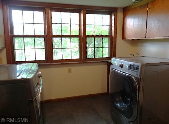 Laundry Room with Windows to Back Yard