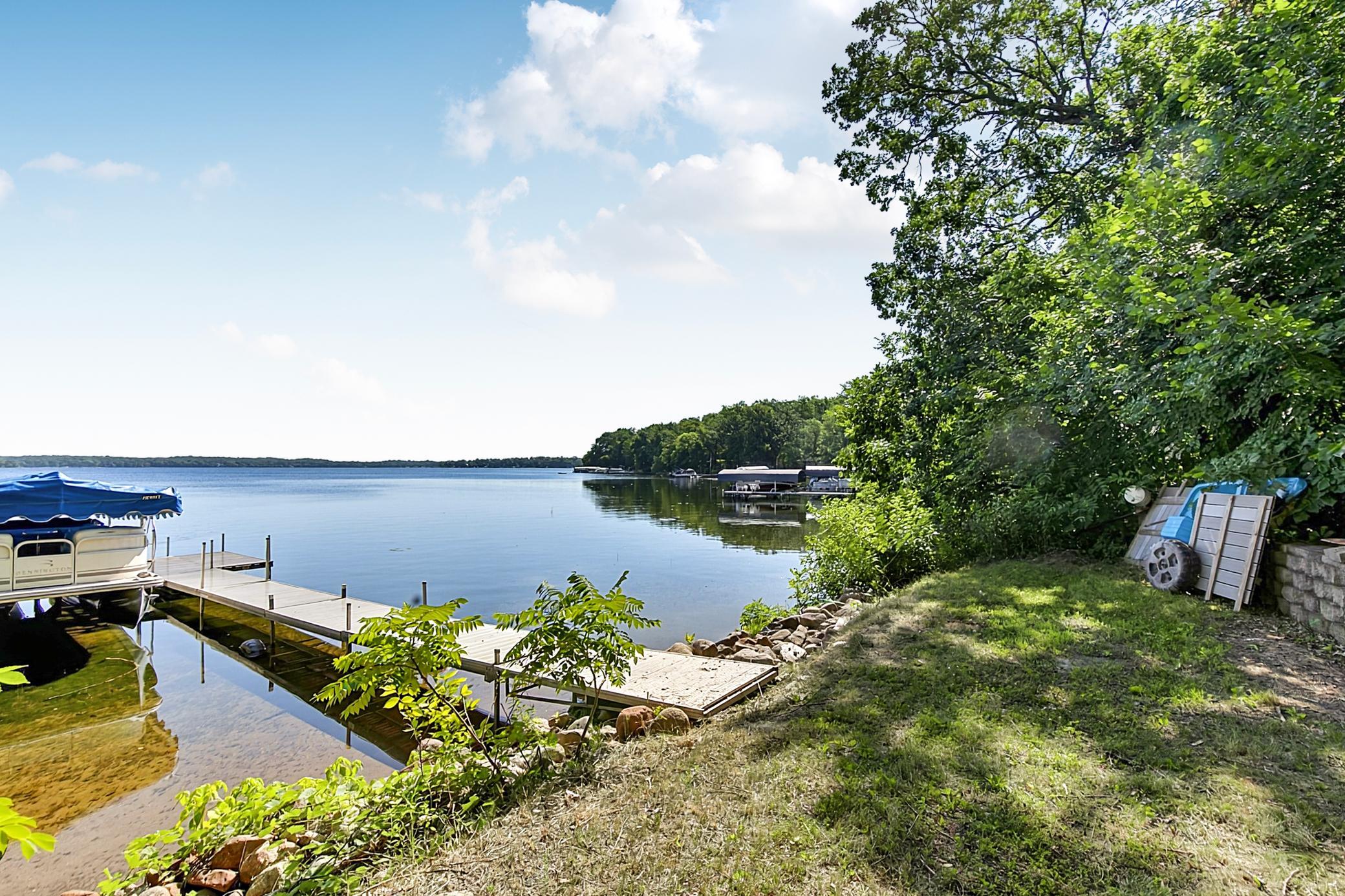 Waters edge is a great place to spend your summer days! This nice flat area would be great for a lakeside picnic or bon fire pit. The lake drops off very gradually making it great for even the smallest family members.