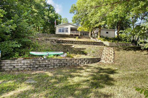 Great retaining walls making lawn care easy. With such a great slow slope to the lake, enjoying your time lakeside is just got easier.