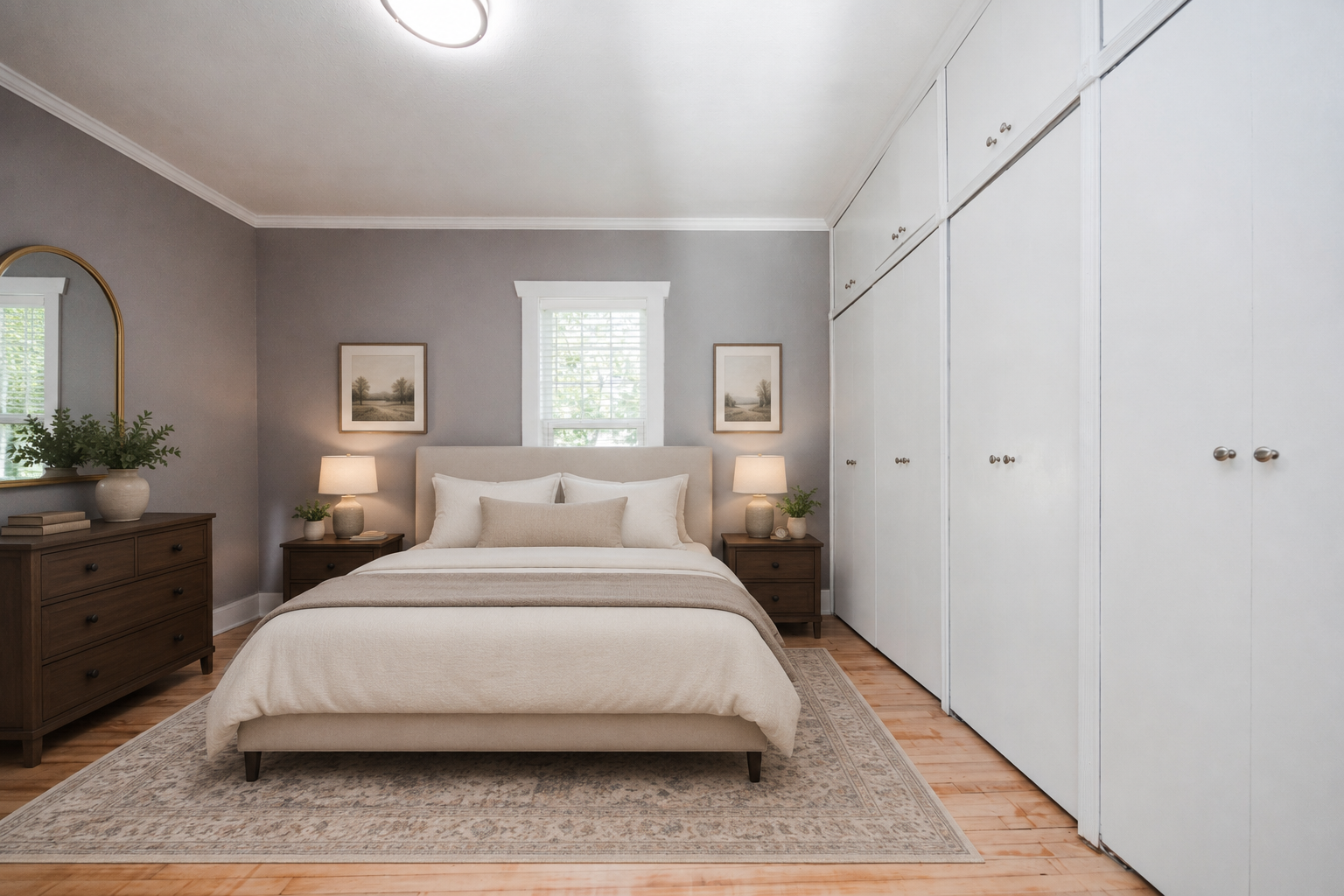 Virtually Staged Primary Bedroom