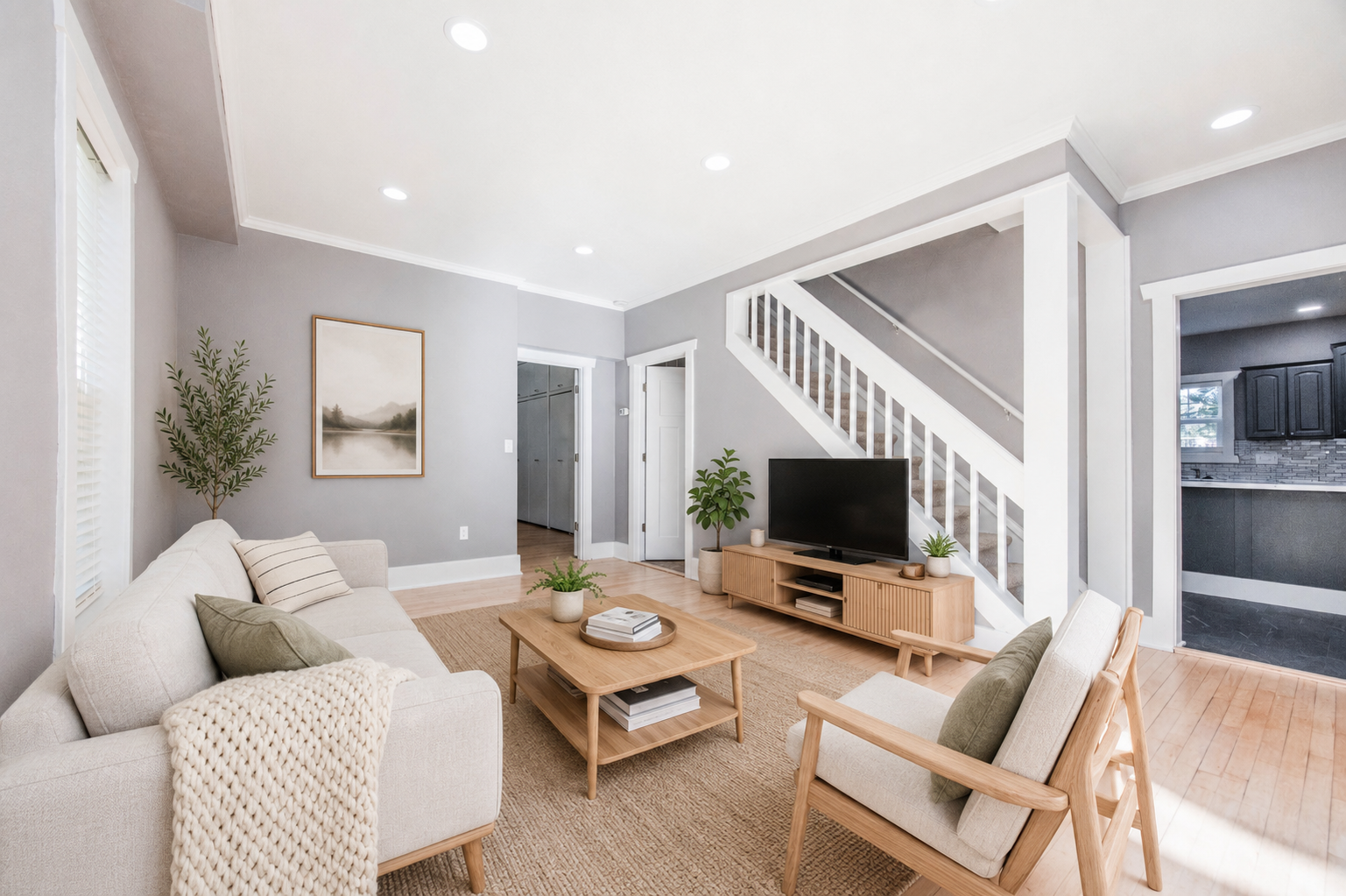 Virtually Staged Living Room