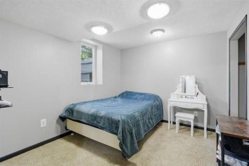 Bedroom with egress window in the lower level
