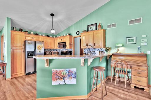 Great raised counter for seating or serving!