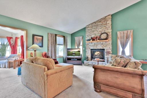 Living Room with Cozy Gas Burning Fireplace