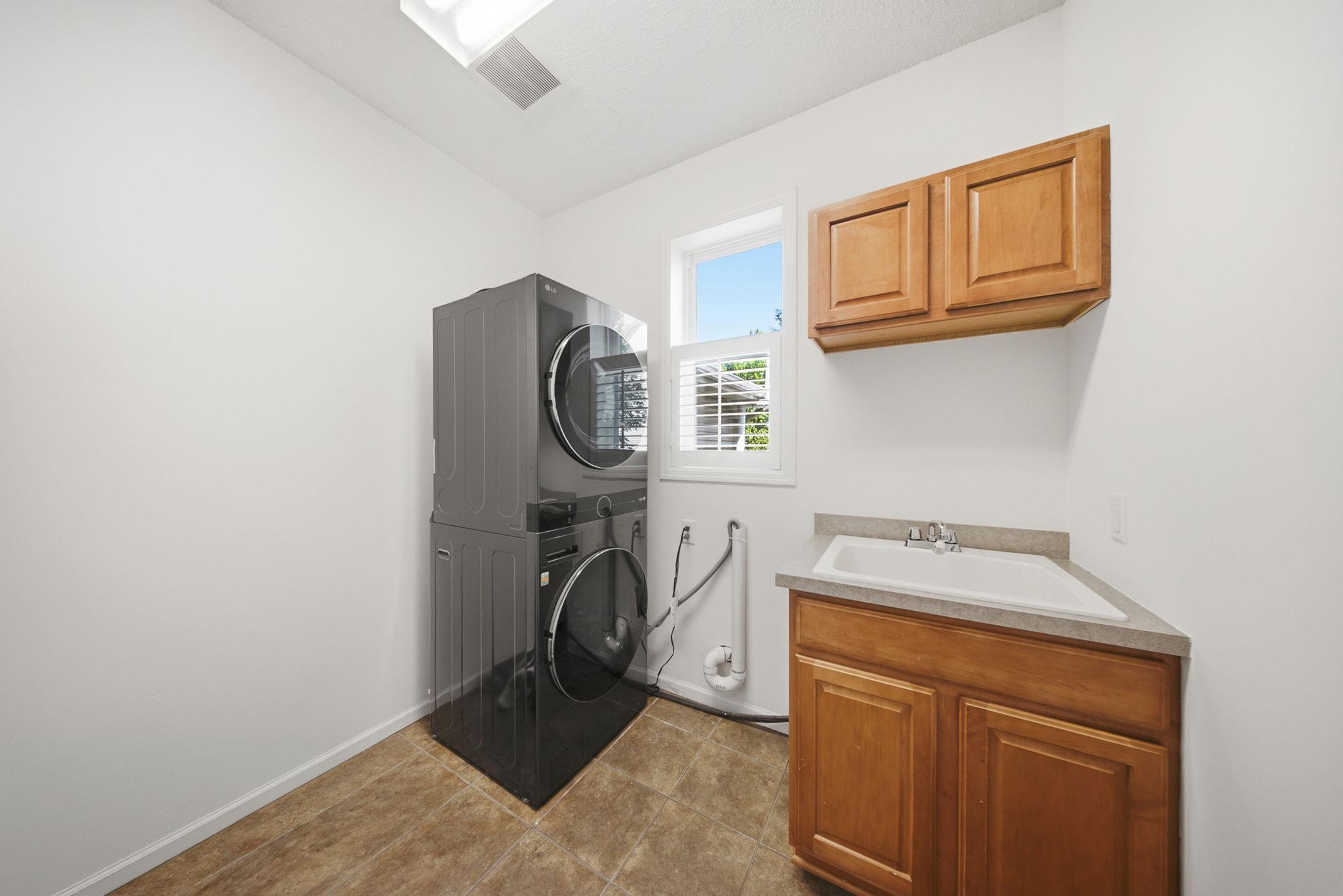 Separate laundry room on the main floor.