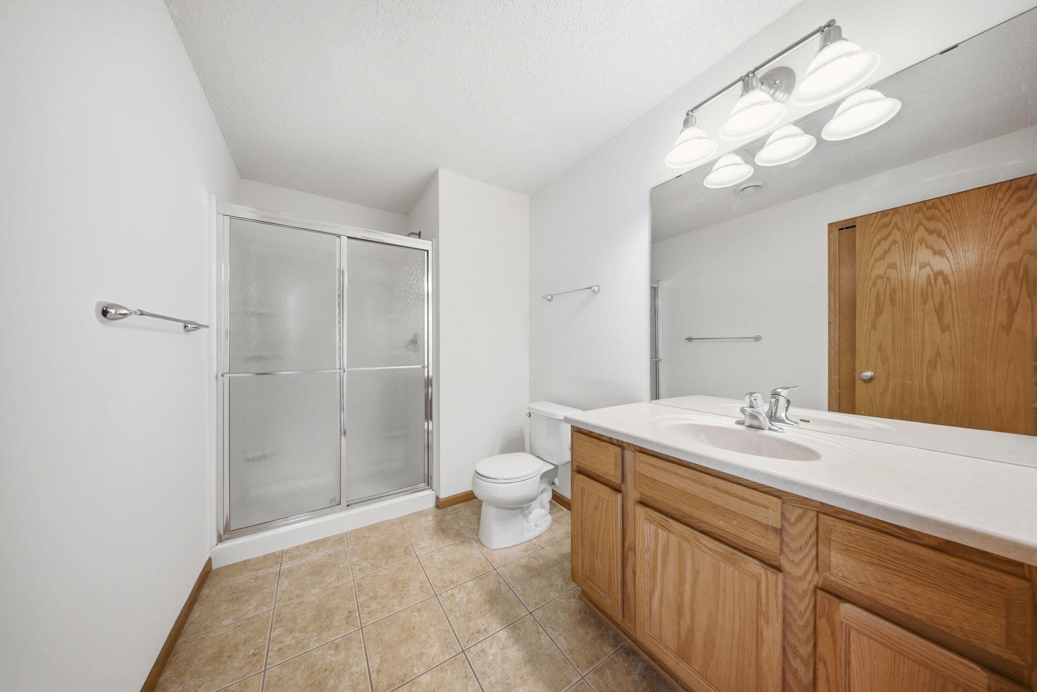 Lower level 3/4 bathroom.