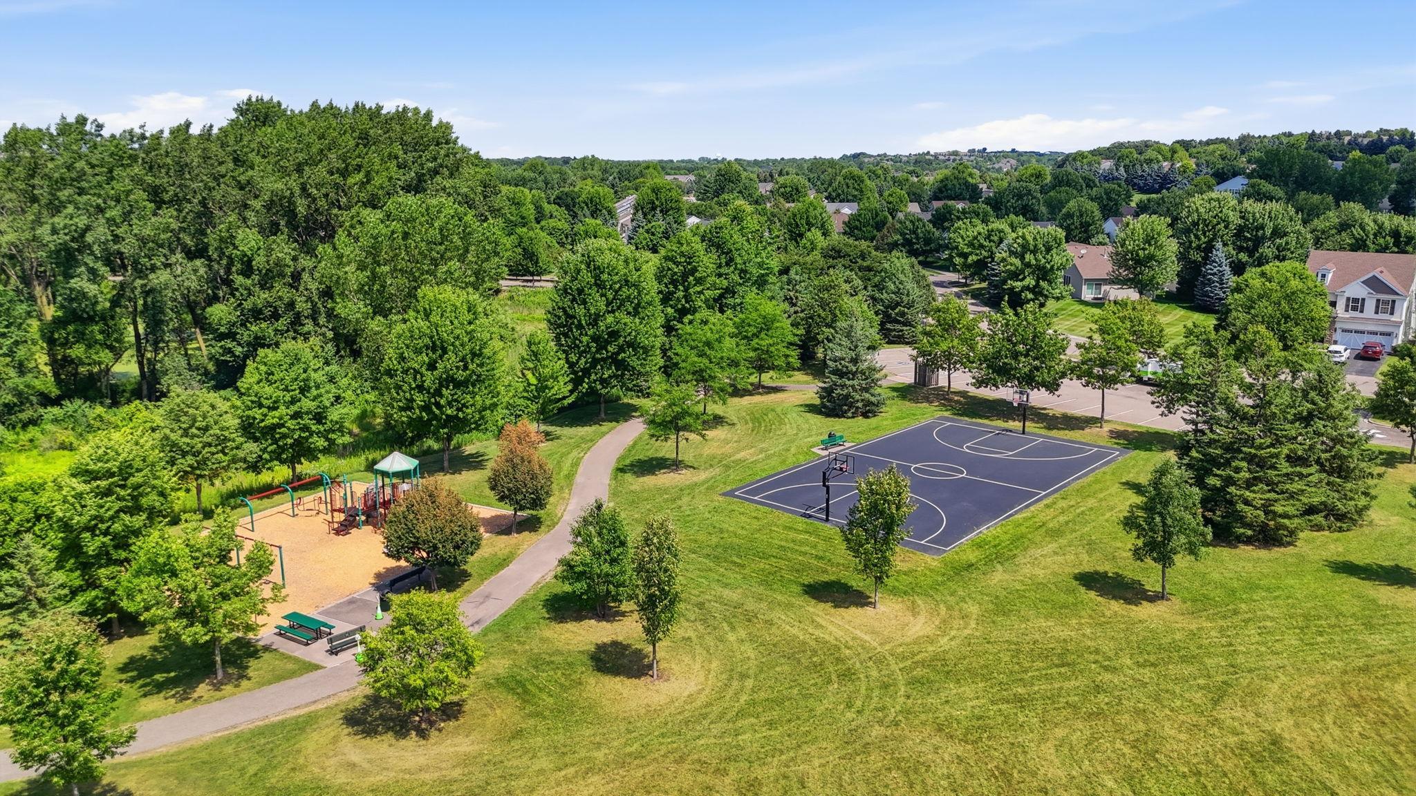 Neighborhood park complete with basketball courts, playground, baseball fields and tennis courts.