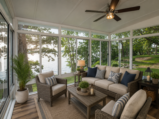Virtually Staged* Lakeside 3 Season Porch