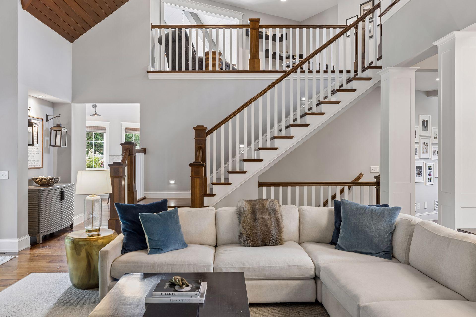 Living Room w/ Two Lofts Above