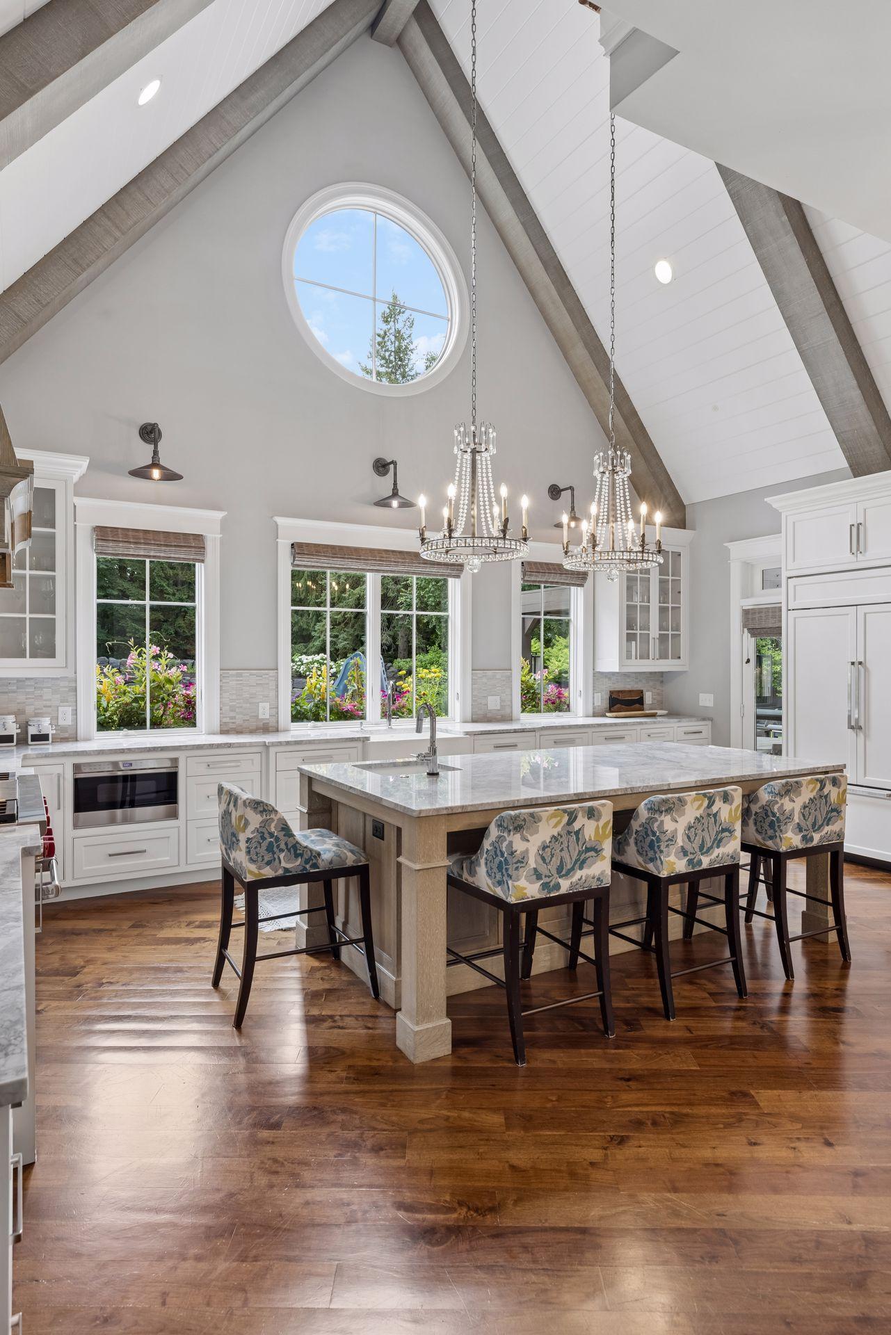 Kitchen w/ Vaulted Ceilings