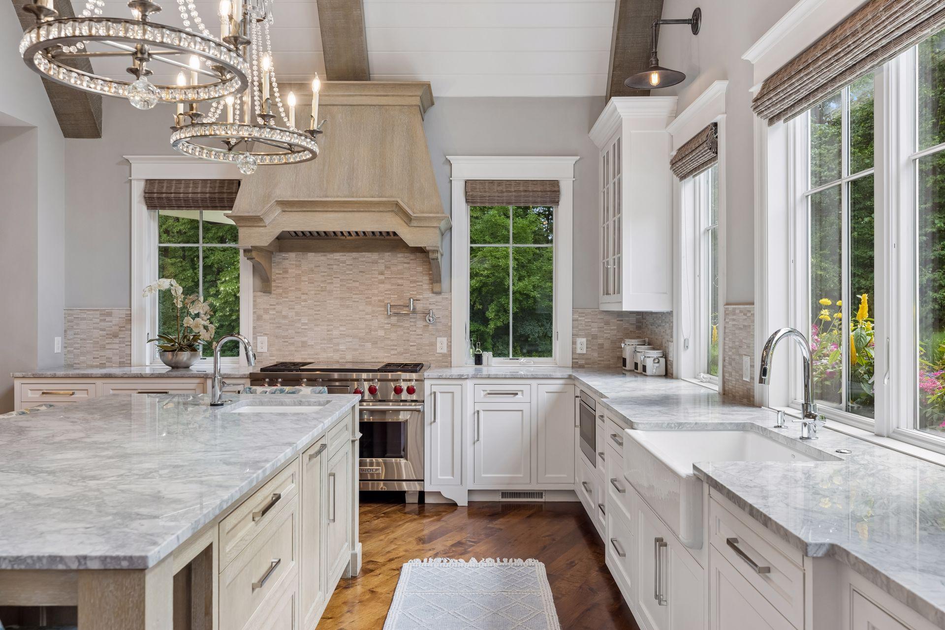 Kitchen w/ Wolf Range & Sub-Zero Fridge/Freezer