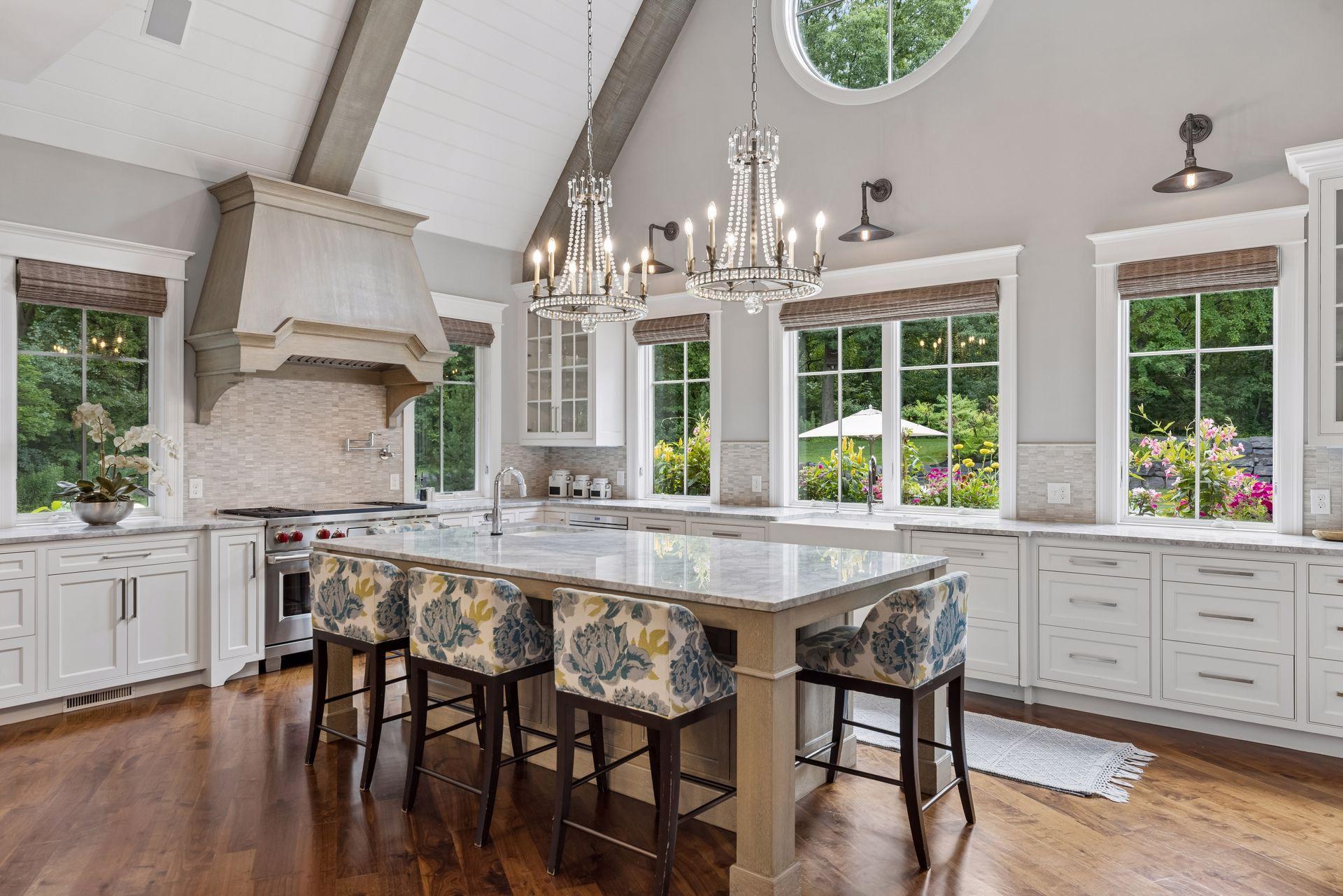 Kitchen w/ Vaulted Ceilings, Wolf & Sub-Zero Appliances