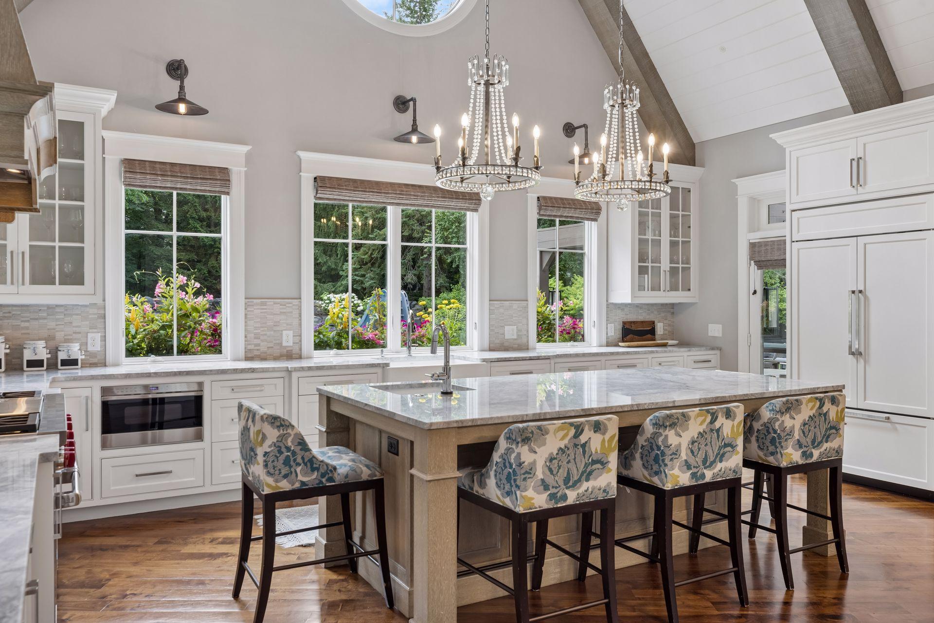 Kitchen w/ View to Backyard Pool Area