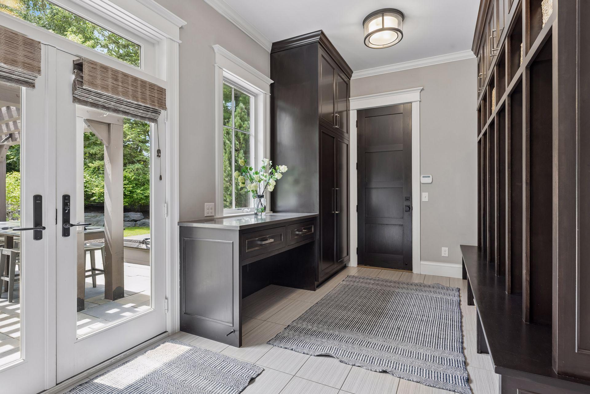 Mudroom w/ Drop Desk & Storage Cubbies