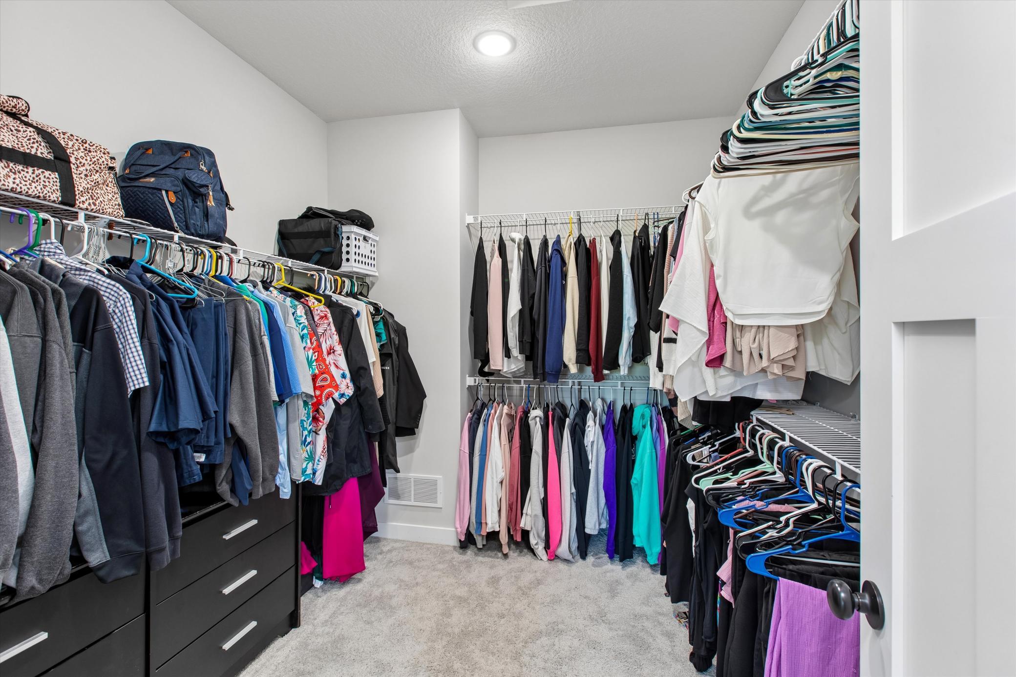 Spacious walk-in closet