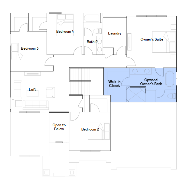 Itasca upper level floor plan
